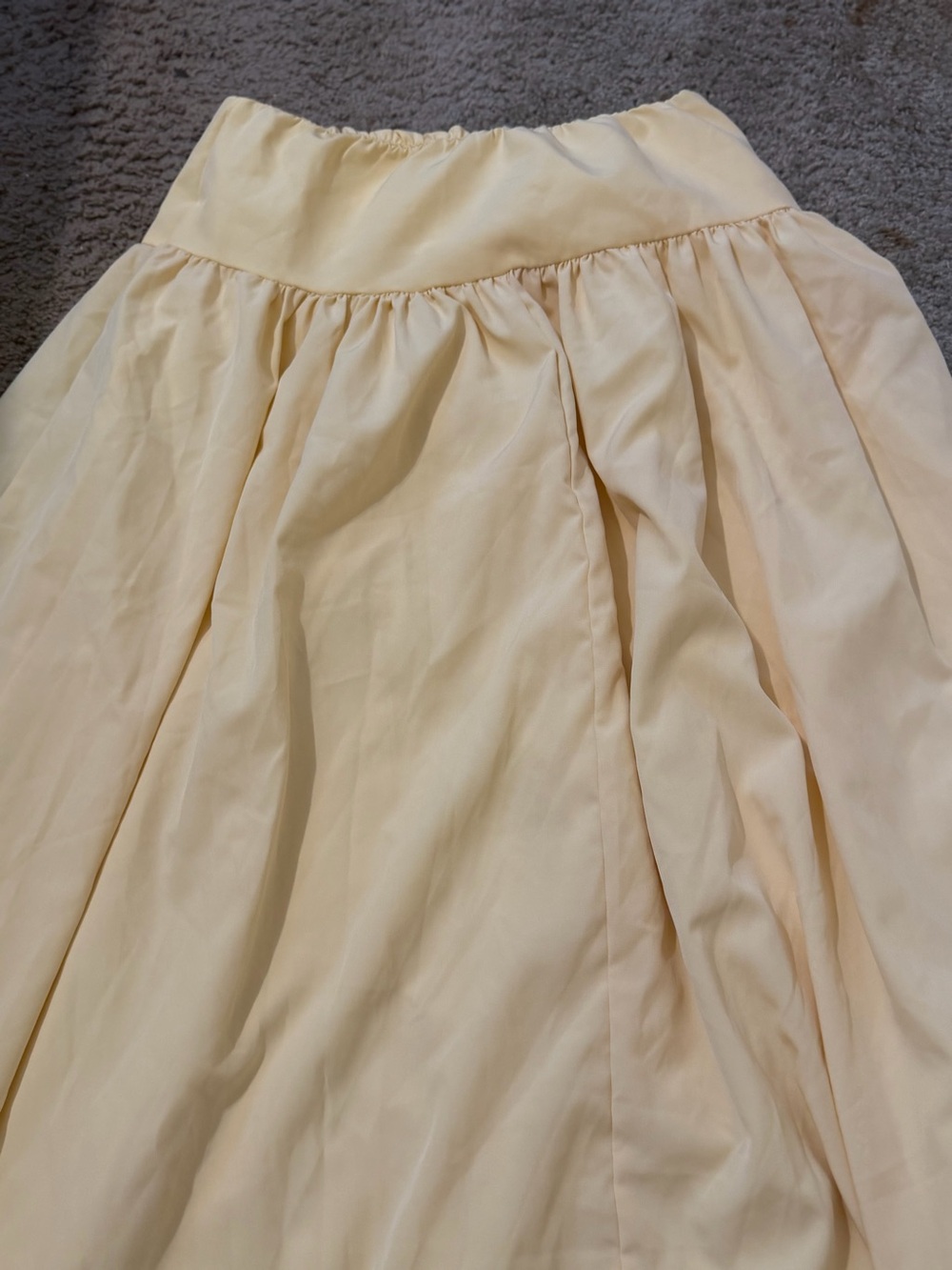 Women's Cream Full A-Line Skirt